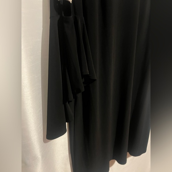 MSK Elegant Black Dress with Sparkling Sleeve Details - Picture 3 of 11